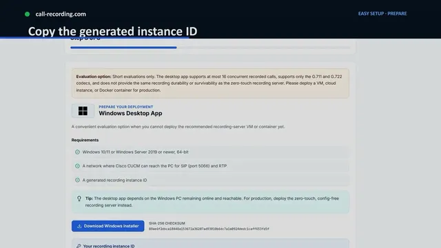 Thumbnail for Claim a Docker or Windows recorder