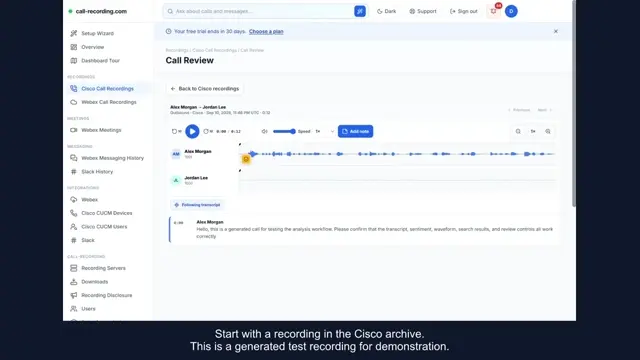 Thumbnail for Review Cisco and Webex recordings